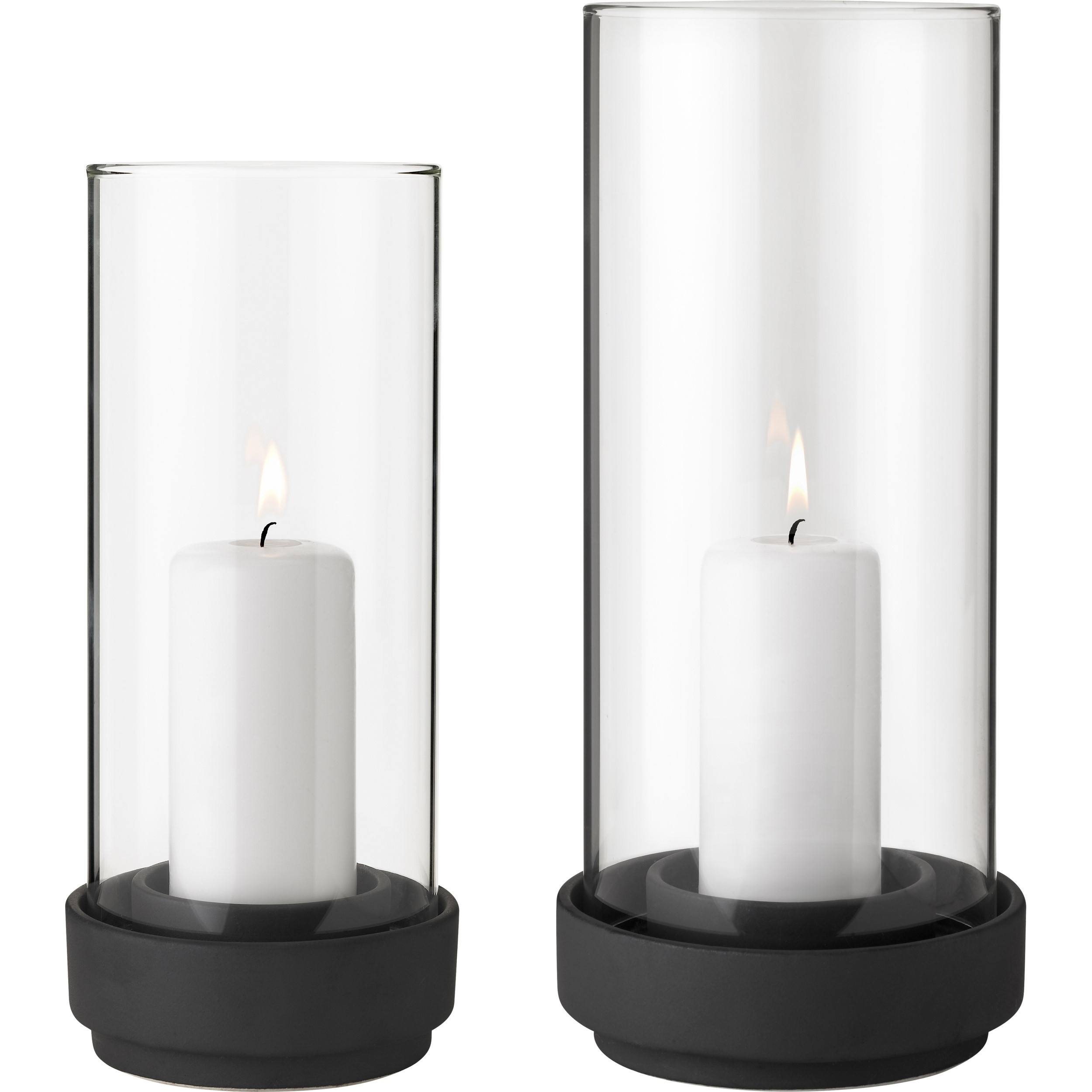 Windlicht  HURRICANE 24 cm, zwart, keramiek, Stelton