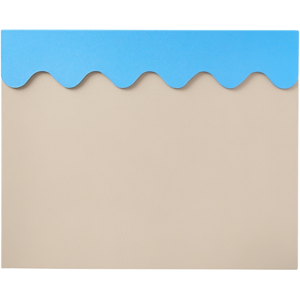 Bureaumat 40 x 50 cm, beige/blauw, Printworks