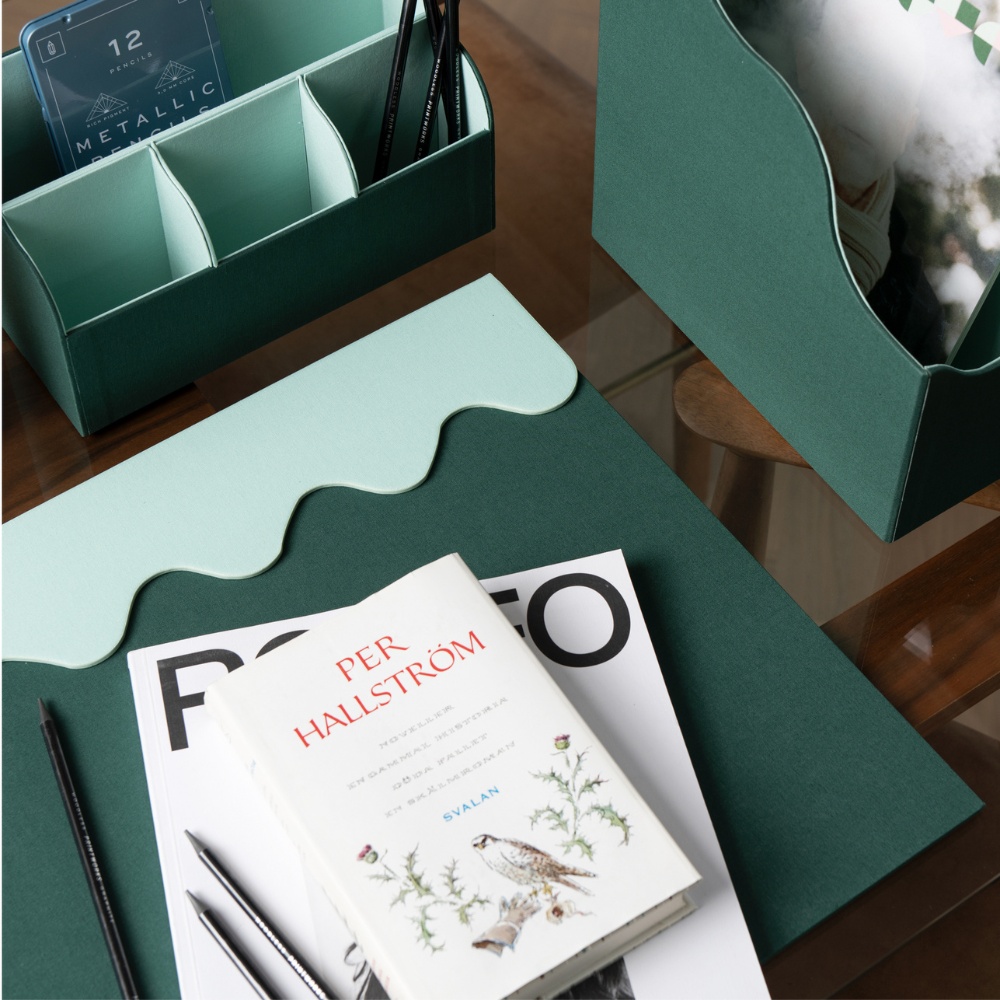 Bureau-onderlegger 40 x 50 cm, groen/turkoois, Printworks