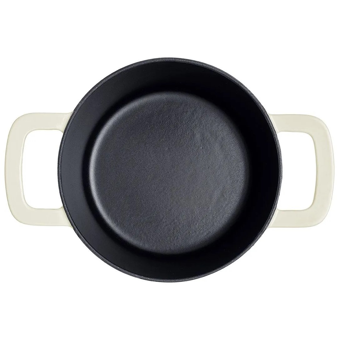 Kookpan MOMENTS 20 cm, ivoor wit, gietijzer, Fissler