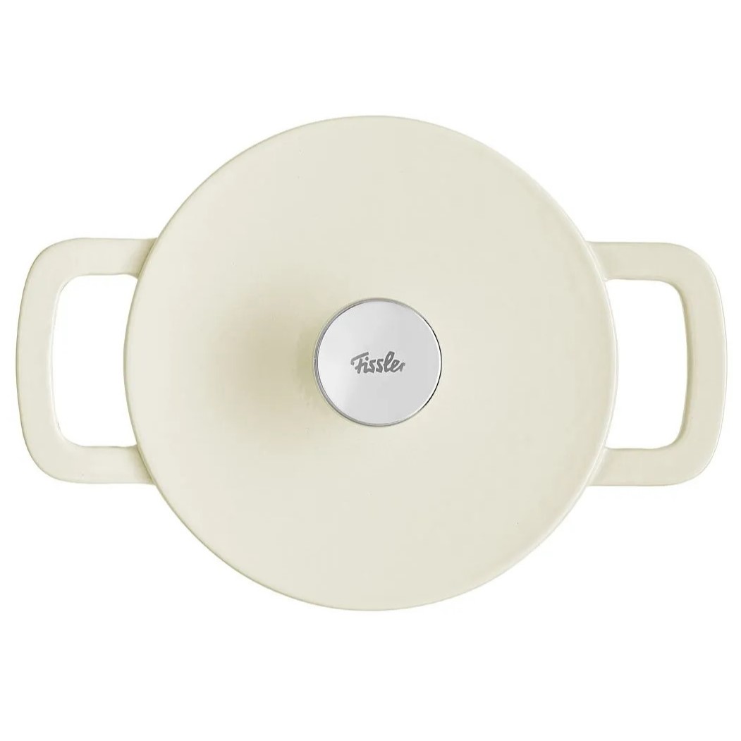 Kookpan MOMENTS 20 cm, ivoor wit, gietijzer, Fissler