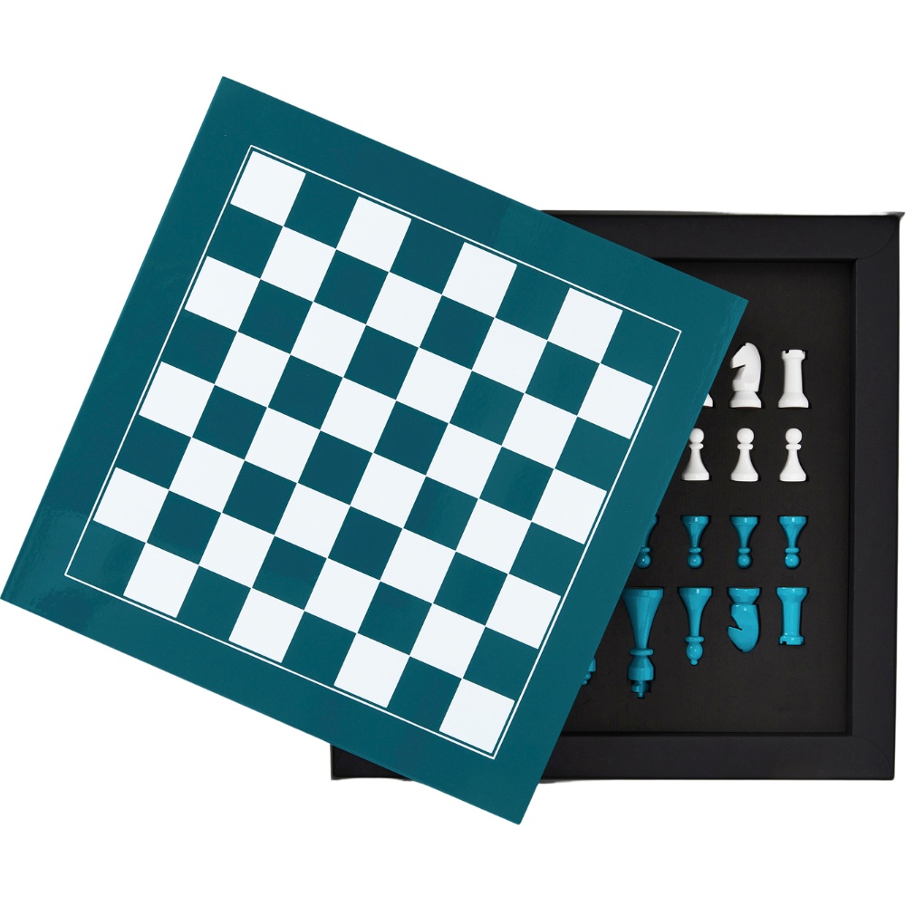 Schaakspel THE GAMBIT 35 cm, groen, hout, Printworks