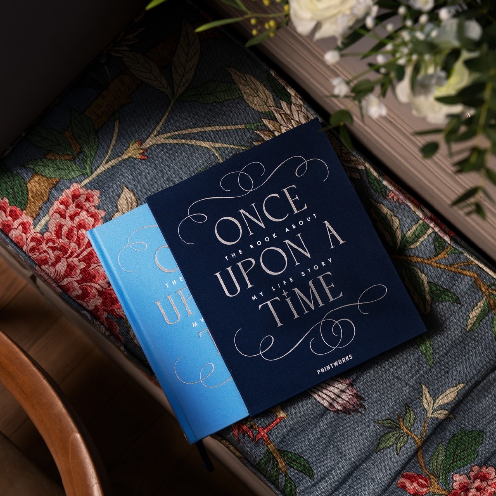 Herinneringsboek ONCE UPON A TIME, blauw, Printworks
