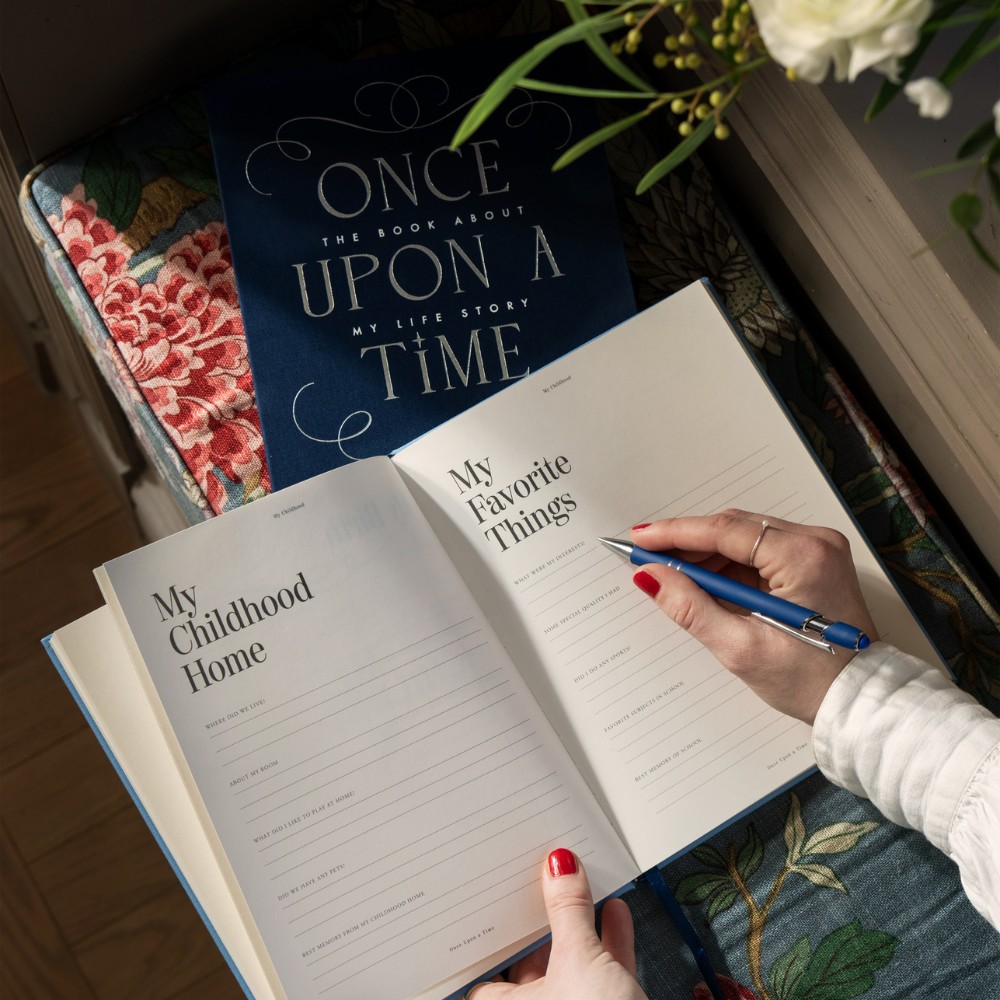 Herinneringsboek ONCE UPON A TIME, blauw, Printworks