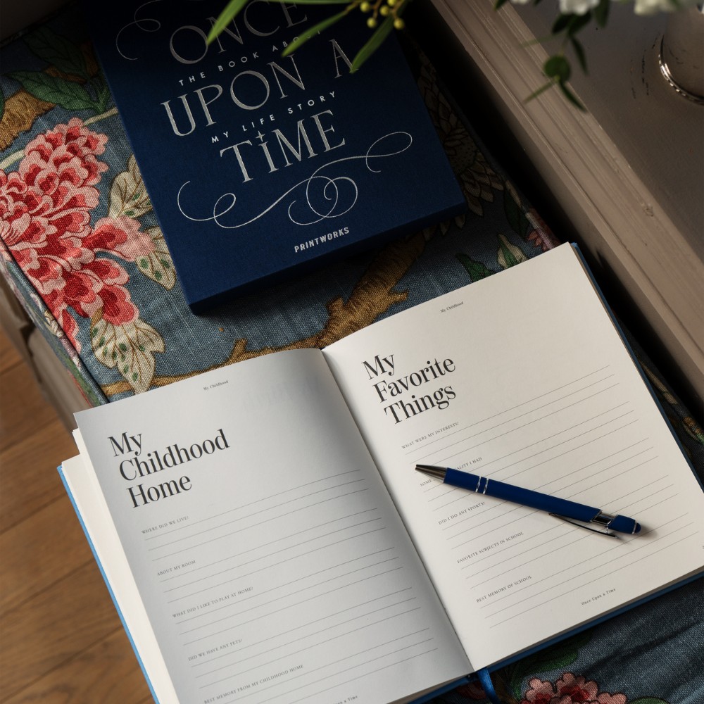 Herinneringsboek ONCE UPON A TIME, blauw, Printworks