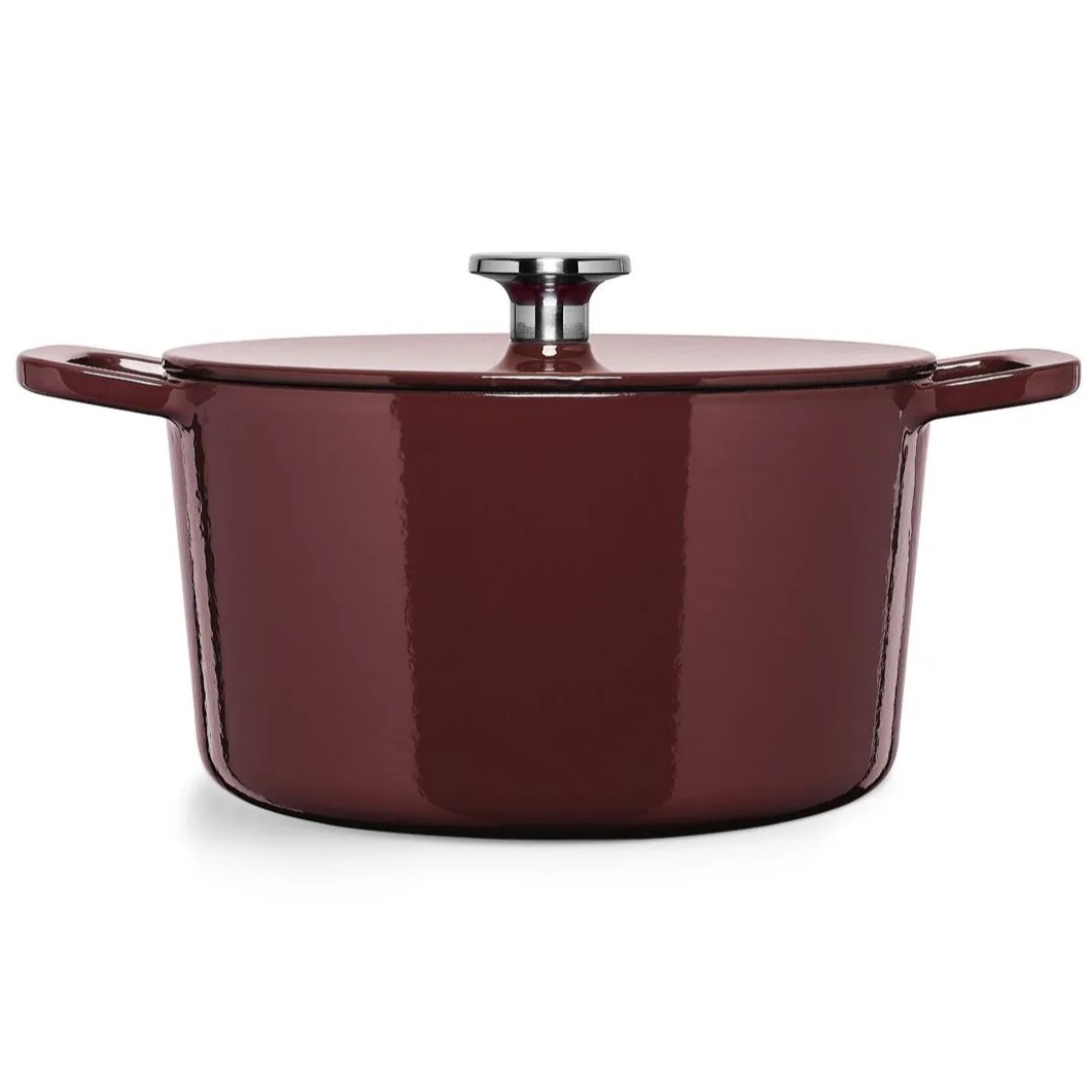 Kookpan MOMENTS 24 cm, bordeauxrood rood, gietijzer, Fissler