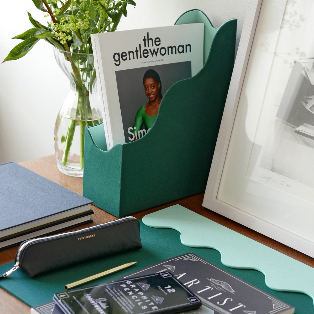 Bureau-organizer 25 x 31 cm, groen/turkoois, Printworks