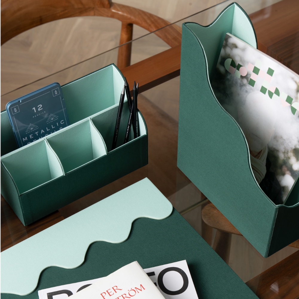 Bureau-organizer 25 x 31 cm, groen/turkoois, Printworks