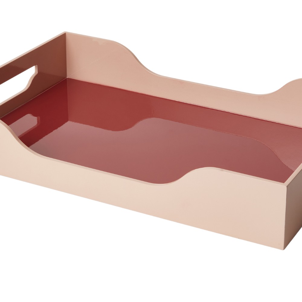 Decoratief dienblad SWELL 42 cm, kastanjebruin, hout, Printworks