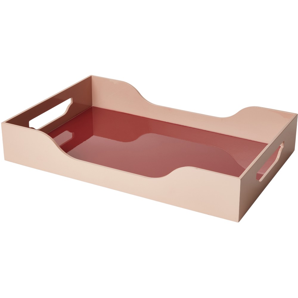 Decoratief dienblad SWELL 42 cm, kastanjebruin, hout, Printworks