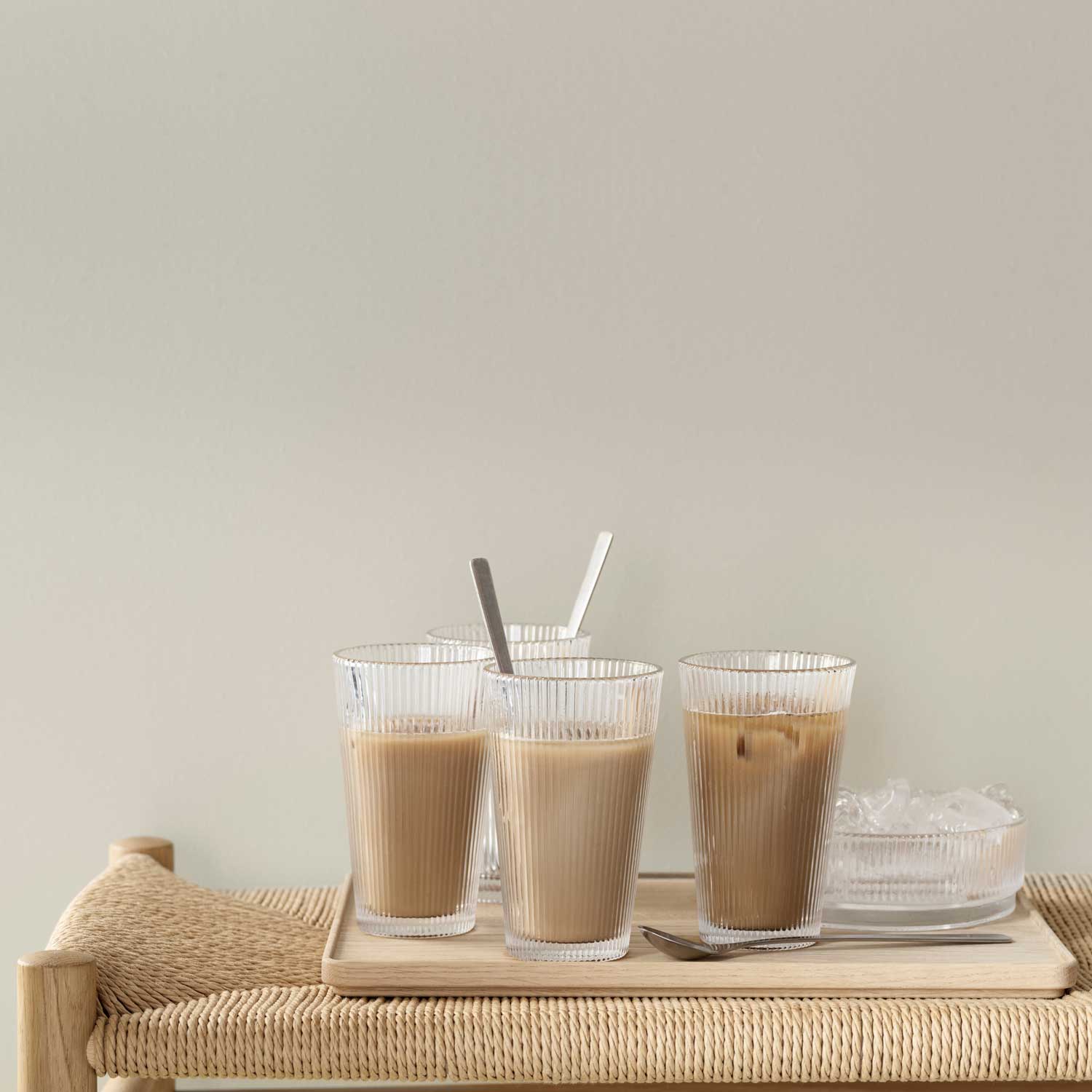 Longdrinkglazen PILASTRO 350 ml, set van 4 stuks, helder, Stelton