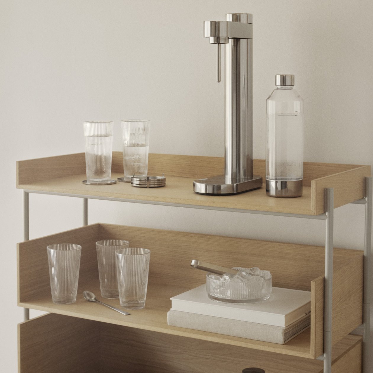 Longdrinkglazen PILASTRO 350 ml, set van 4 stuks, helder, Stelton