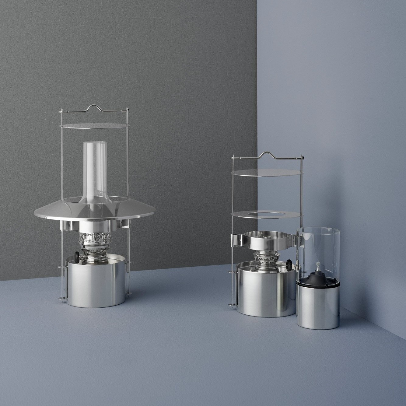 Lantaarn EM 43 cm, zilver, roestvrij staal, Stelton