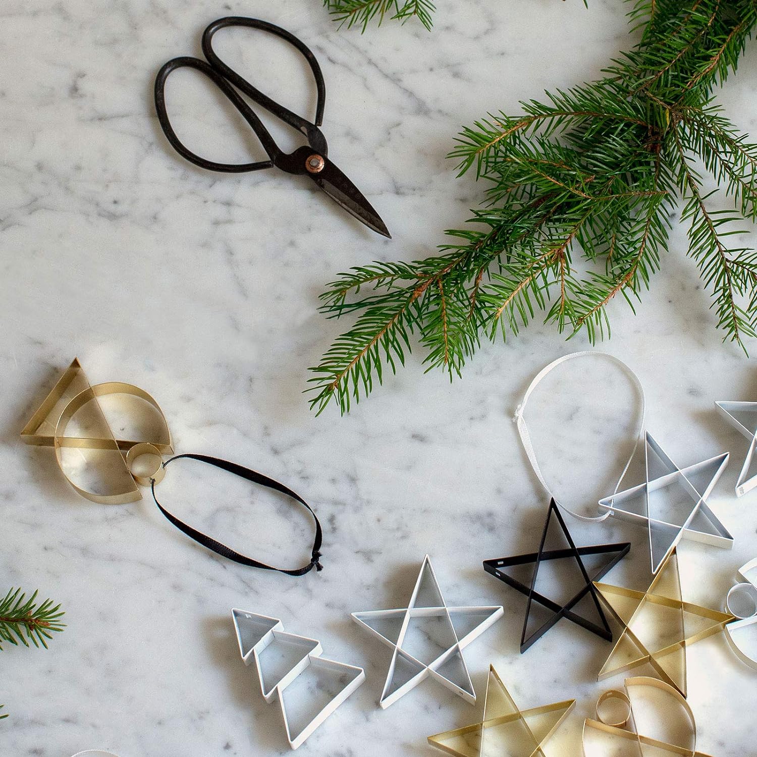Kerstdecoratie FIGURA 6 cm, ster, zacht zwart, roestvrij staal, Stelton