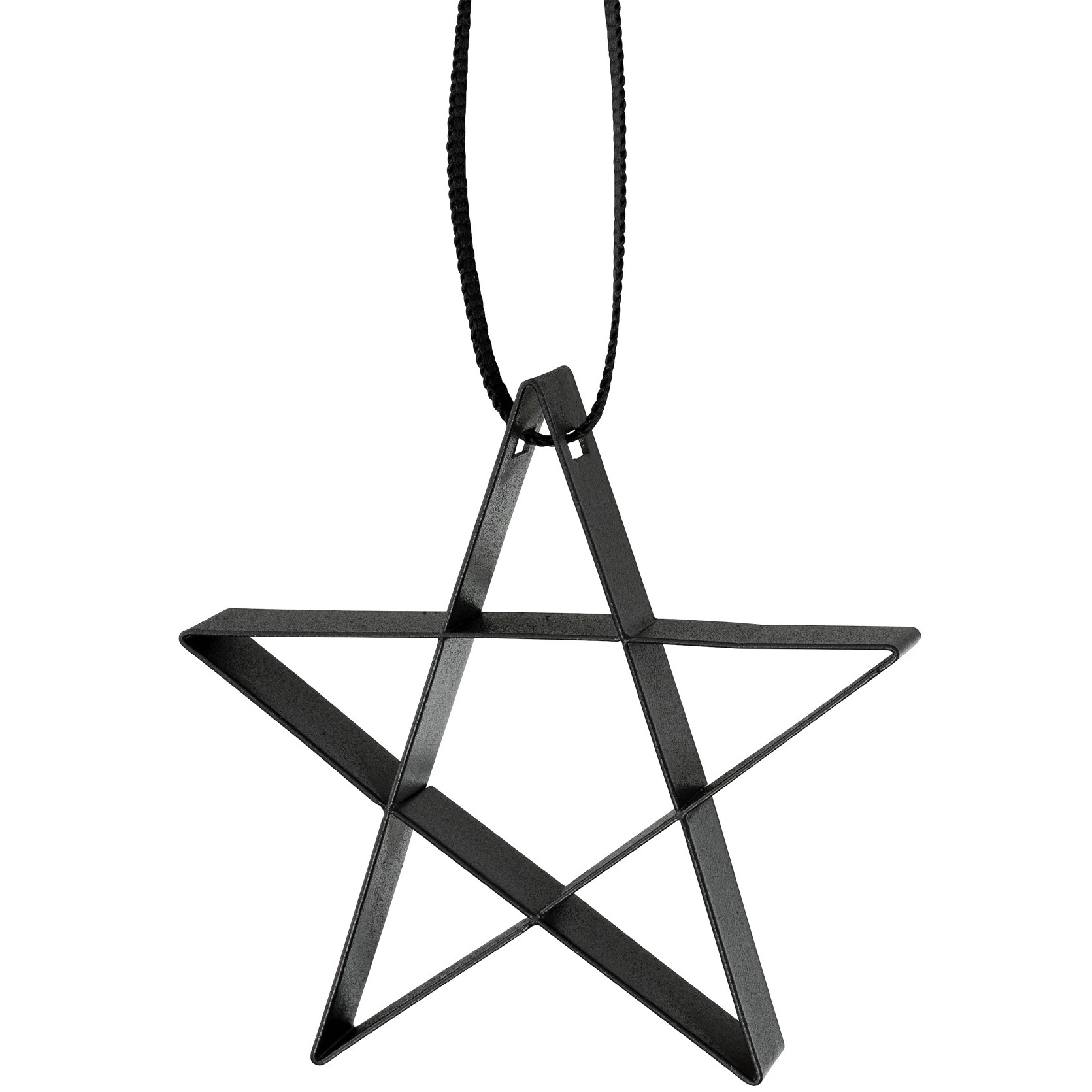 Kerstdecoratie FIGURA 6 cm, ster, zacht zwart, roestvrij staal, Stelton