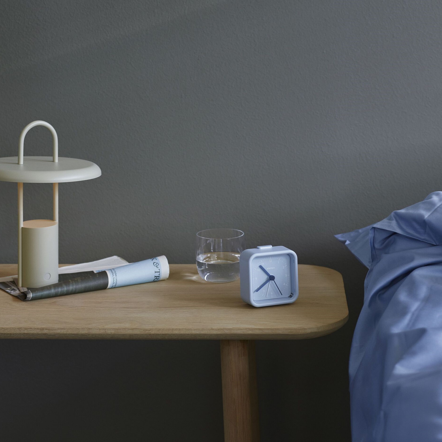 Wekker OKIRU 8 cm, lichtblauw, kunststof, Stelton