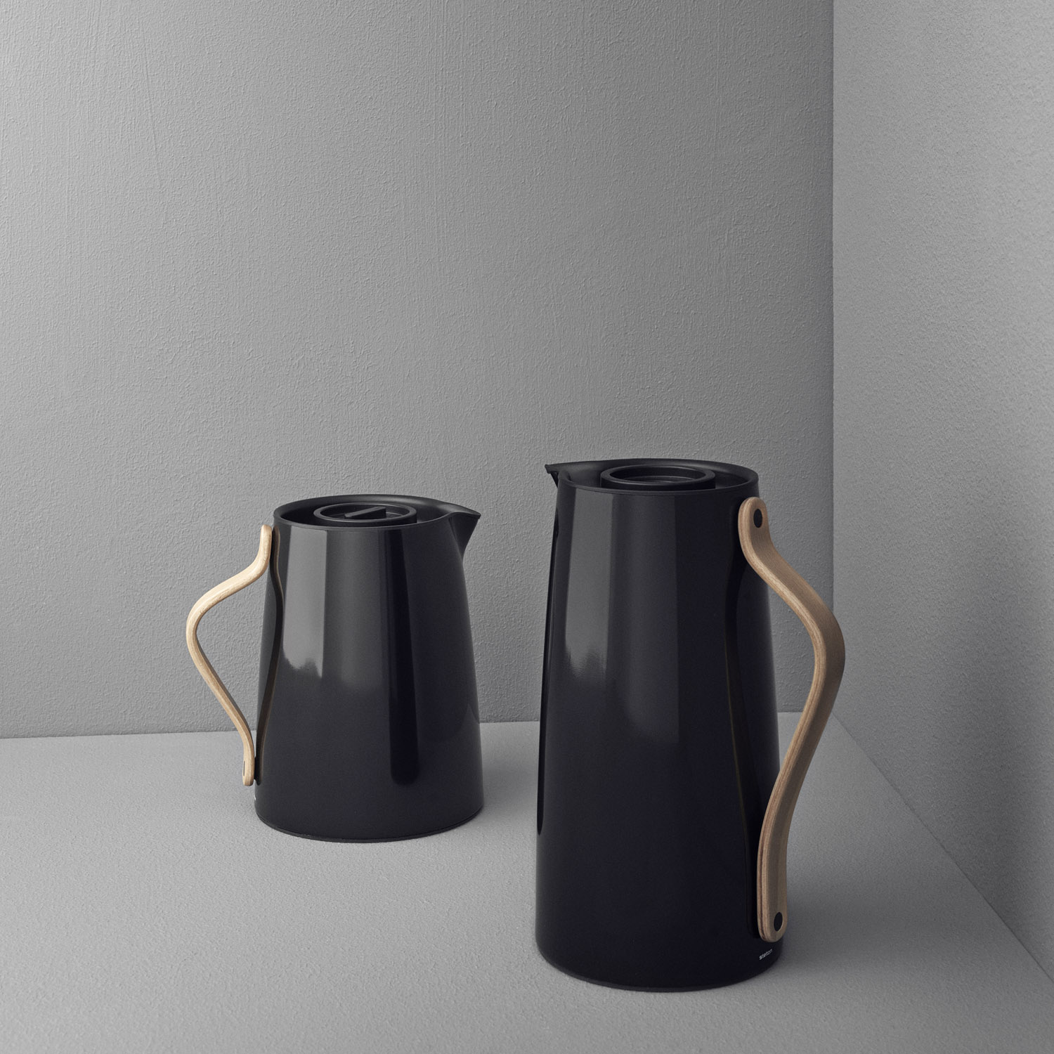 Thermoskan EMMA 1,2 l, voor koffie, zwart, roestvrij staal, Stelton