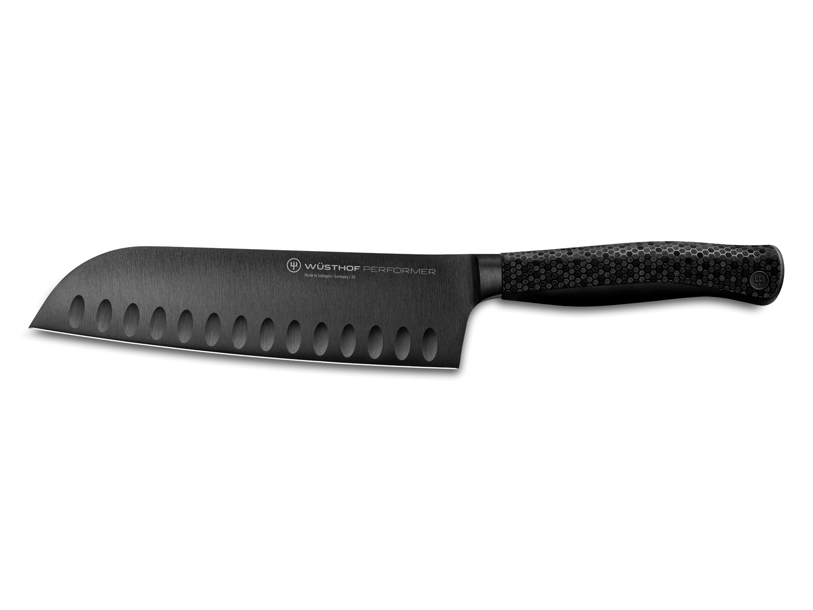 Santoku mes PERFORMER 17 cm, zwart, Wüsthof