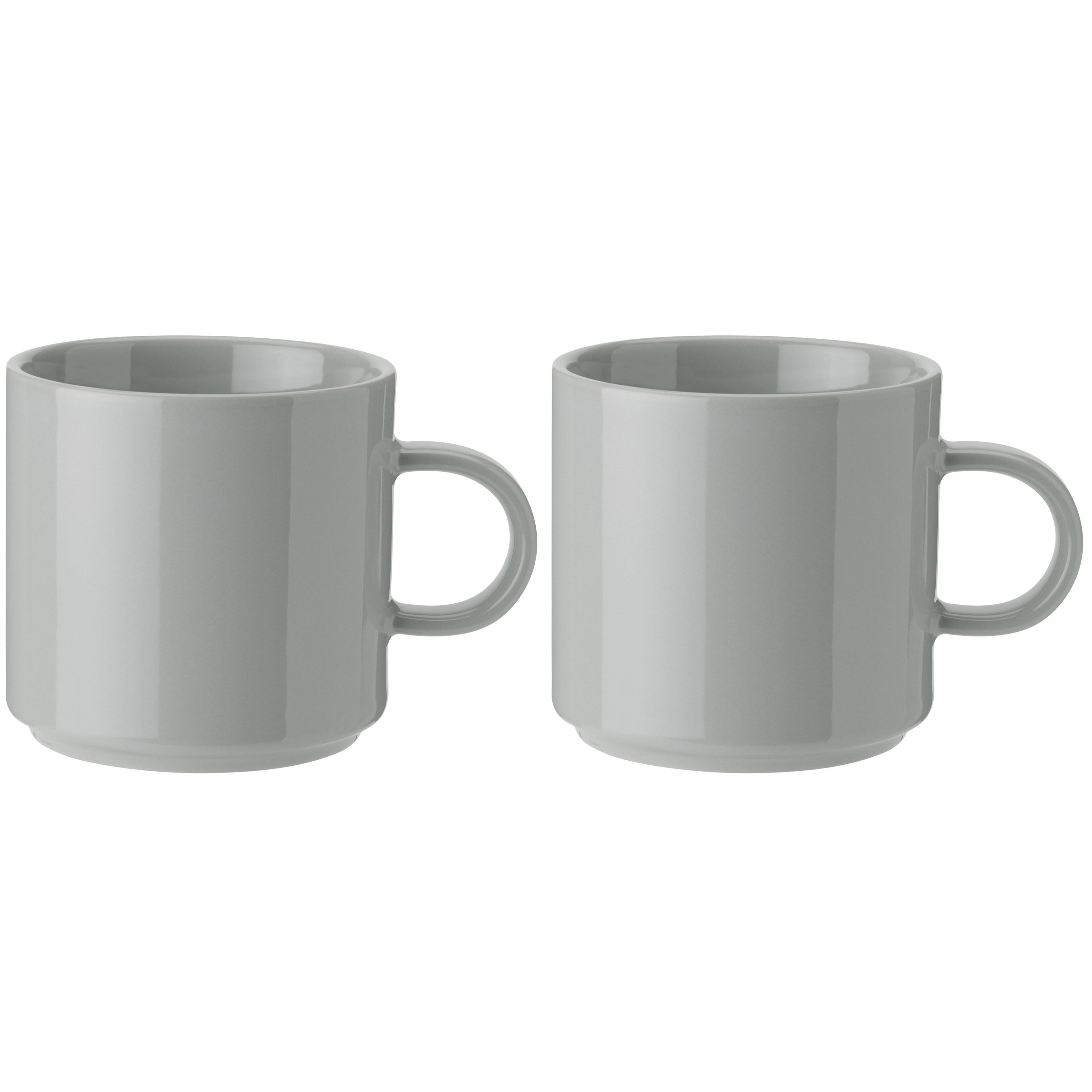 Koffiekopje (set) 200 ml, set van 2 stuks, lichtgrijs, keramiek, Stelton