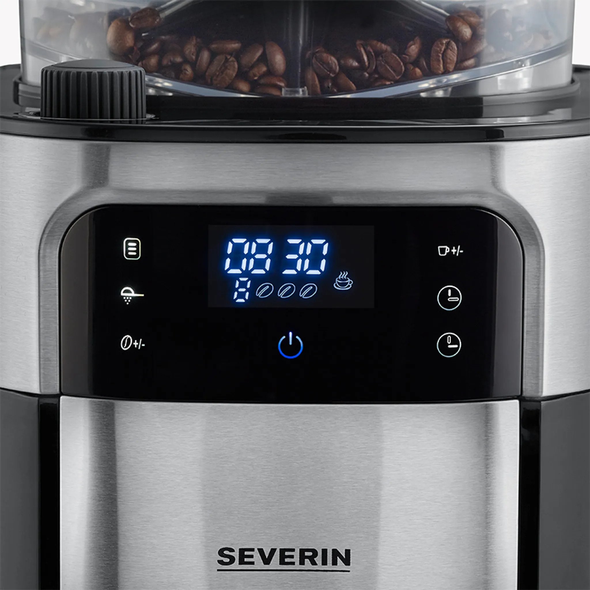 Koffiezetapparaat met druppelsysteem en filter met molen en thermoskan KA 4814 Severin 1,0 l zwart