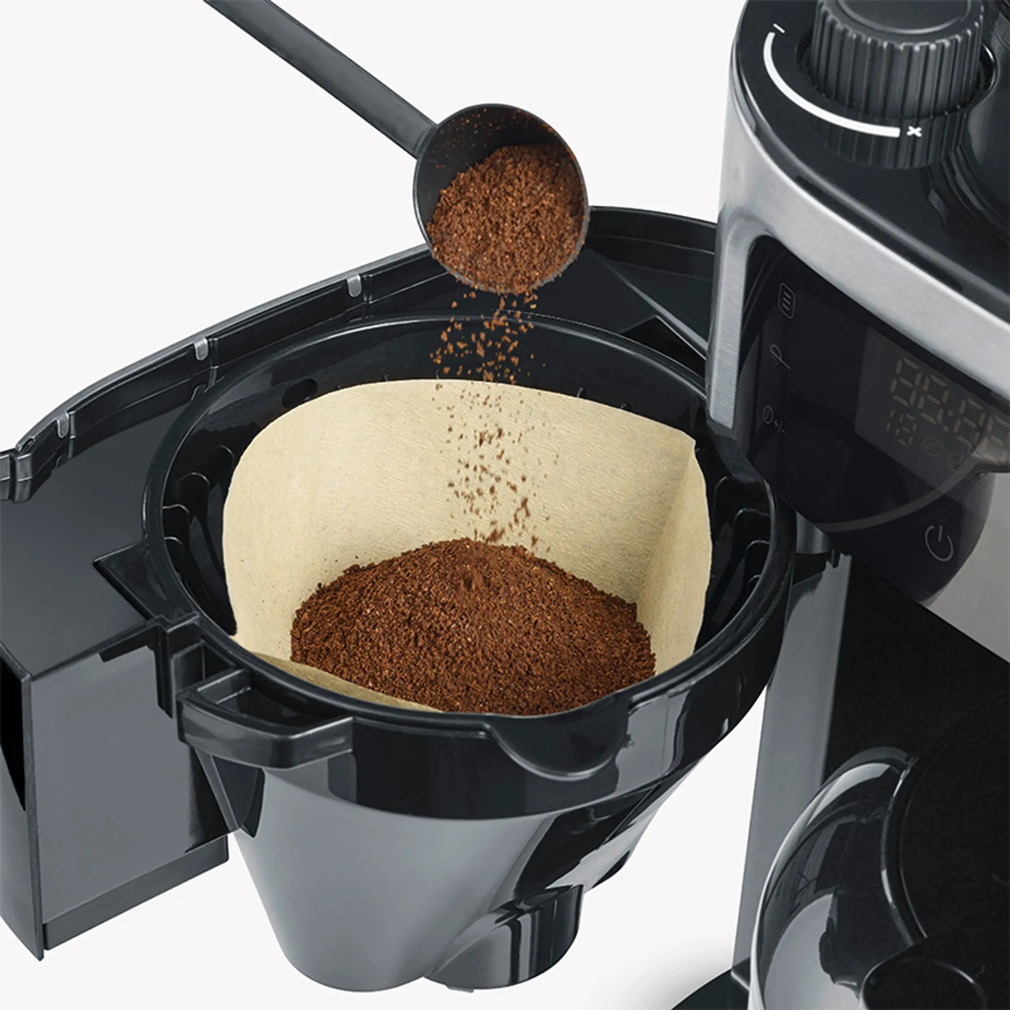Koffiezetapparaat met druppelsysteem en filter met molen en thermoskan KA 4814 Severin 1,0 l zwart