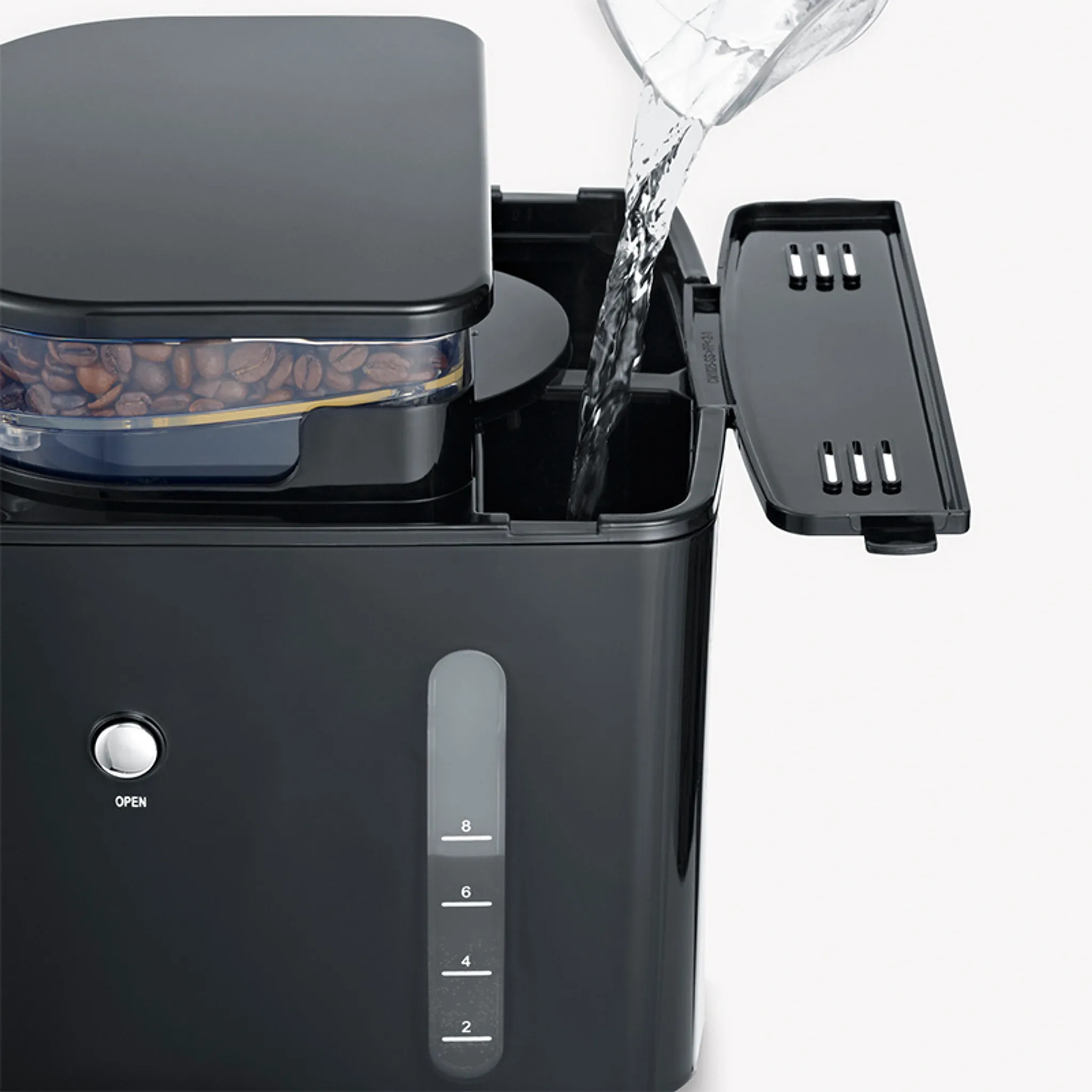 Koffiezetapparaat met druppelsysteem en filter met molen en thermoskan KA 4814 Severin 1,0 l zwart
