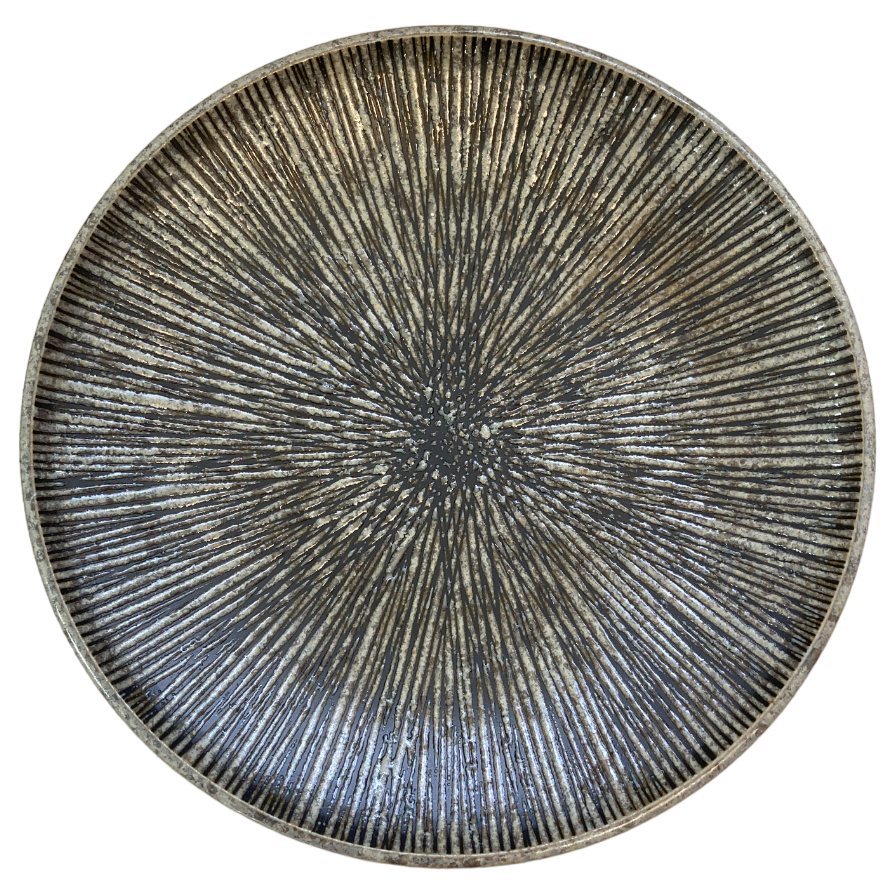 Dineerbord KIZAMI 25,5 cm, grijs, keramiek, MIJ