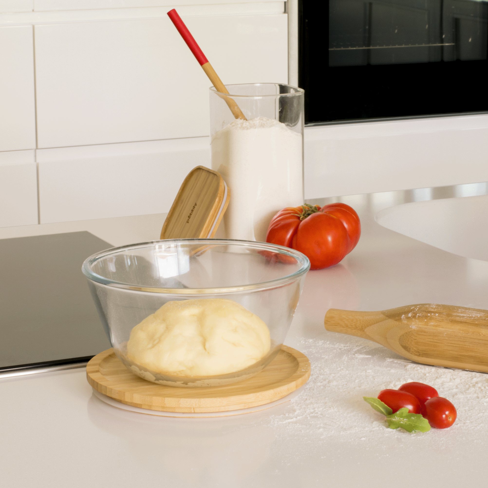 Vershoudbakje PKV-012 1,6 l, glas / bamboe, Pebbly