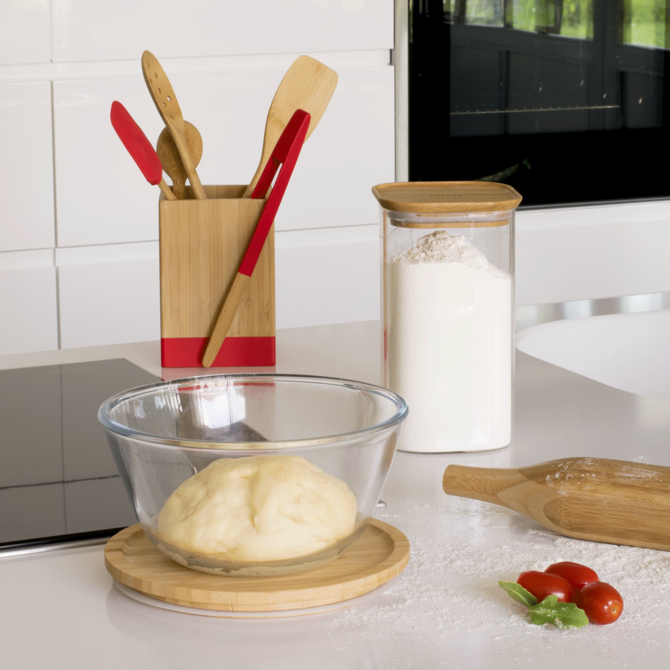 Vershoudbakje PKV-012 1,6 l, glas / bamboe, Pebbly