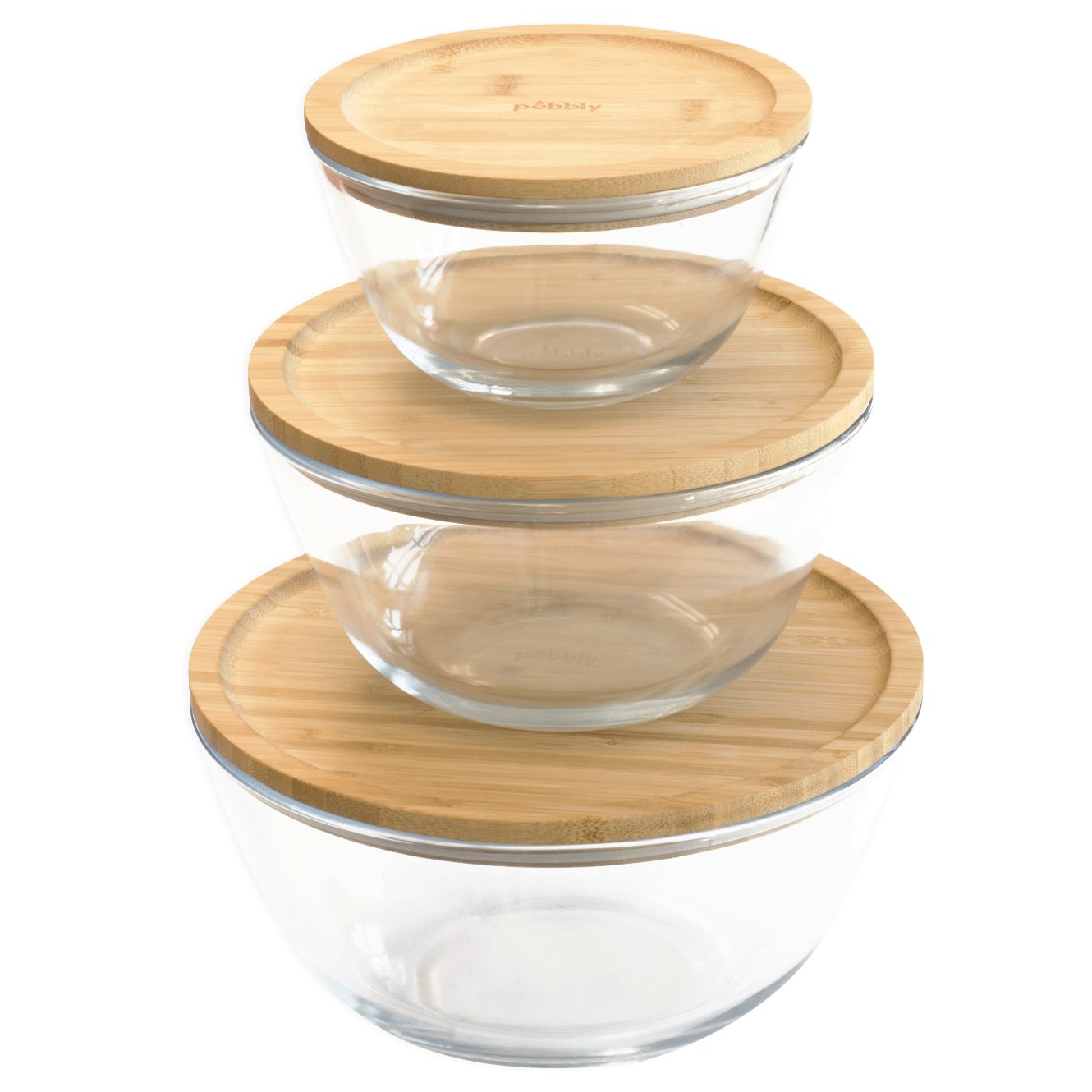 Vershoudbakje PKV-012 1,6 l, glas / bamboe, Pebbly
