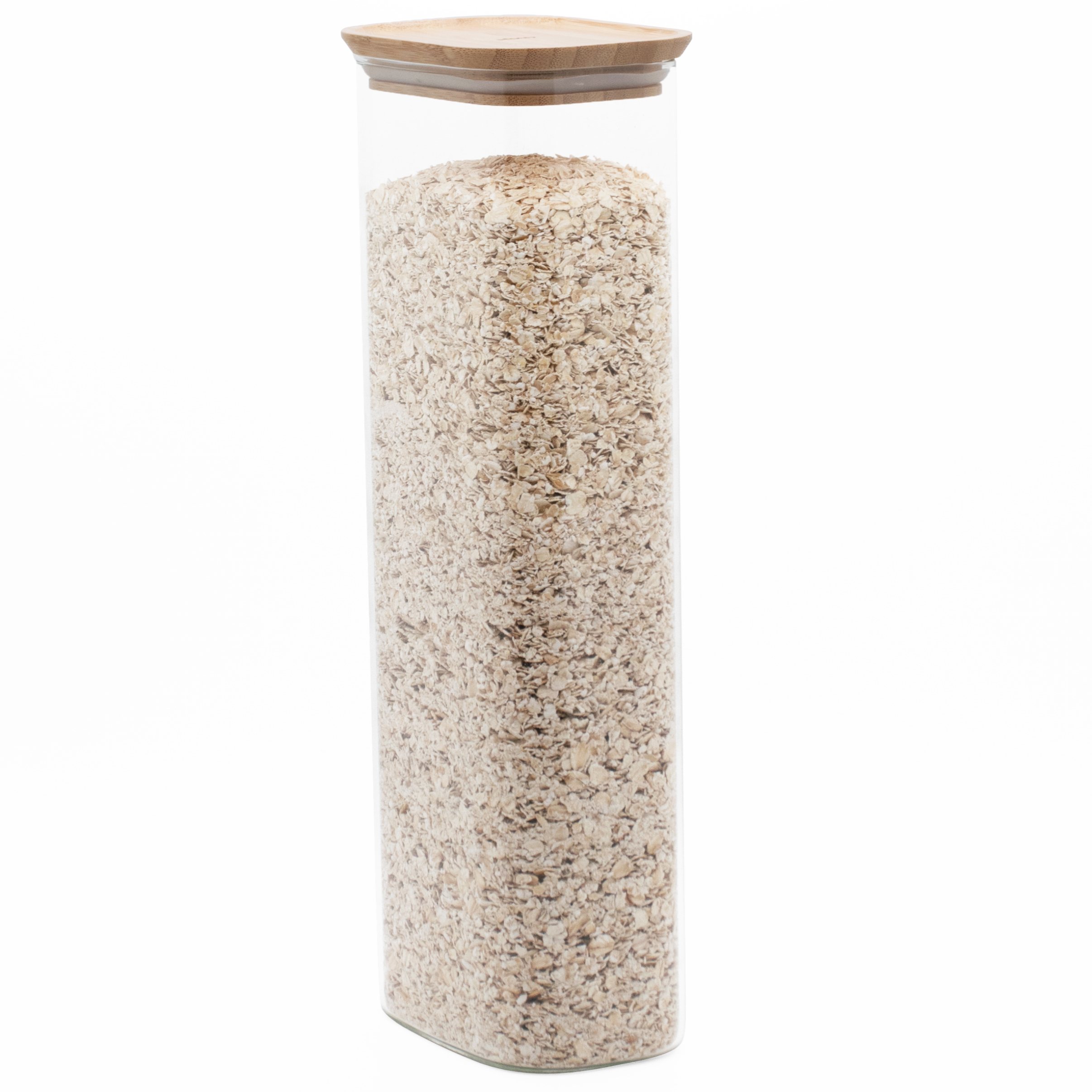 Voorraadbus PKV-070 2,6 l, glas / bamboe, Pebbly