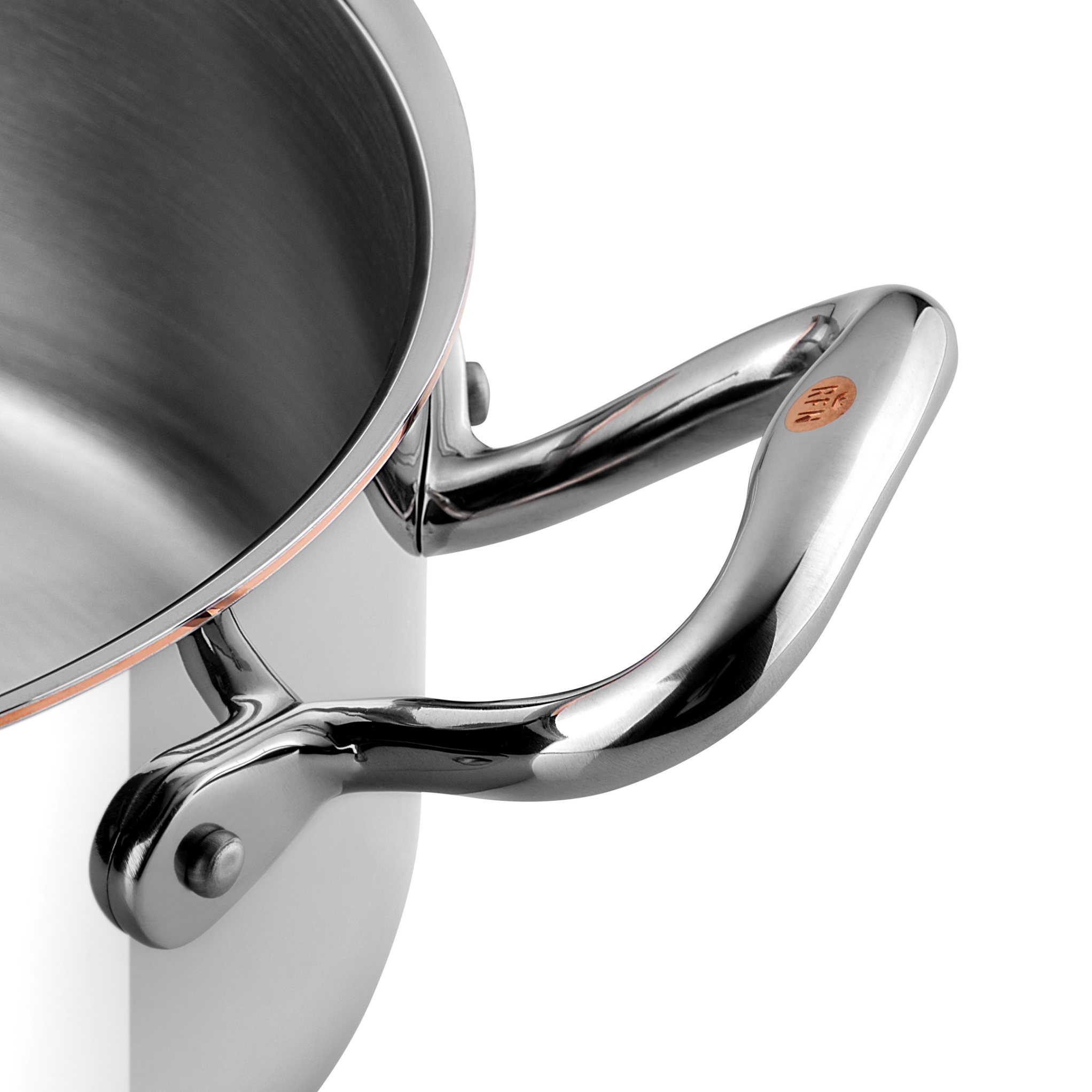 Lage braadpan CON CUORE 28 cm, zilver, koper, Ruffoni