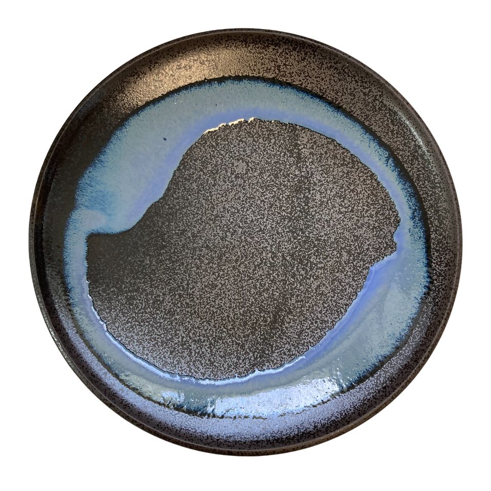 Dineerbord BLUE BLUR 25,5 cm, blauw, keramiek, MIJ