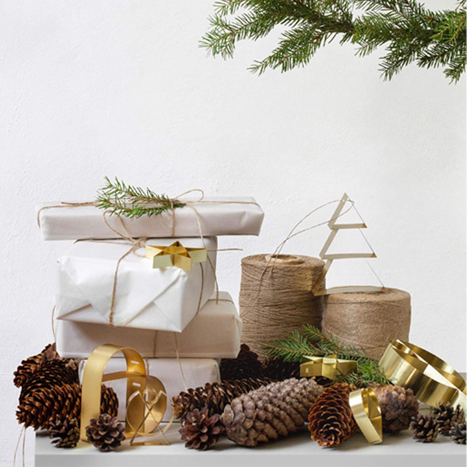 Kerstdecoratie FIGURA 5 cm, hart, zacht wit, roestvrij staal, Stelton