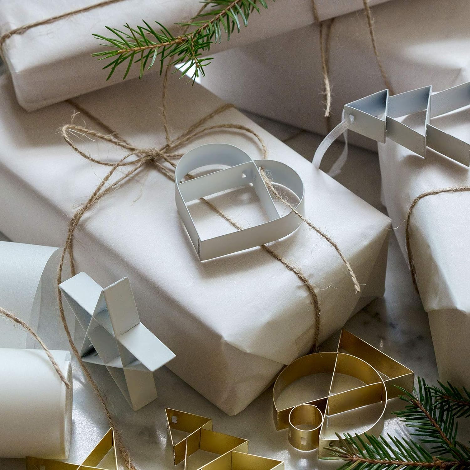 Kerstdecoratie FIGURA 5,5 cm, engel, zacht wit, roestvrij staal, Stelton