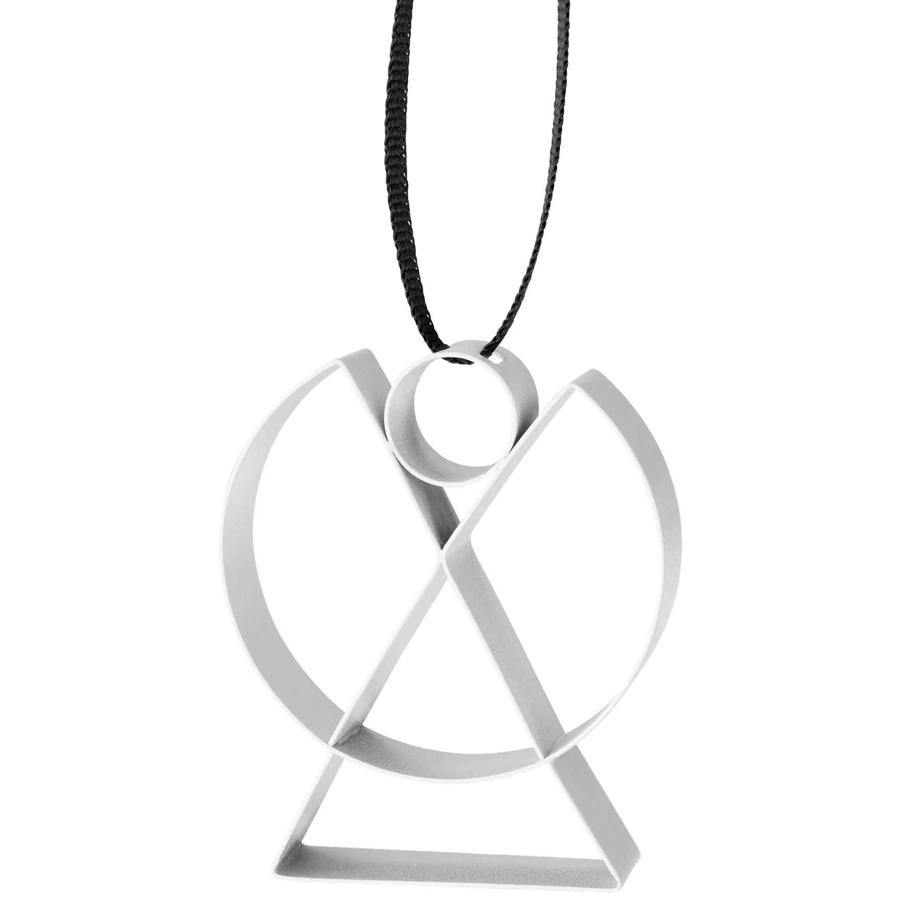 Kerstdecoratie FIGURA 5,5 cm, engel, zacht wit, roestvrij staal, Stelton