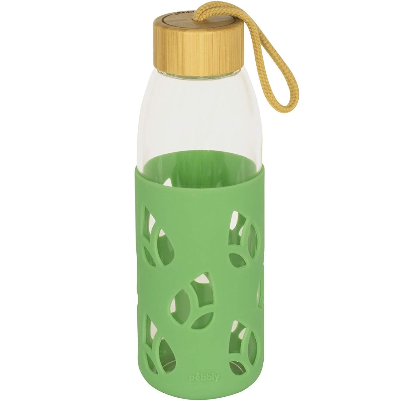 Waterbidon PKV-023 550 ml, groen, glas, Pebbly