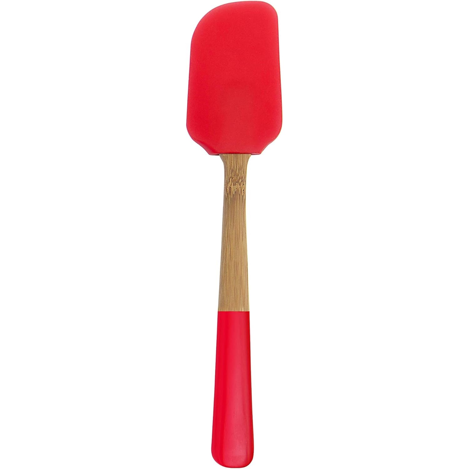 Spatel NBA138 28 cm, siliconen / bamboe, rood, Pebbly