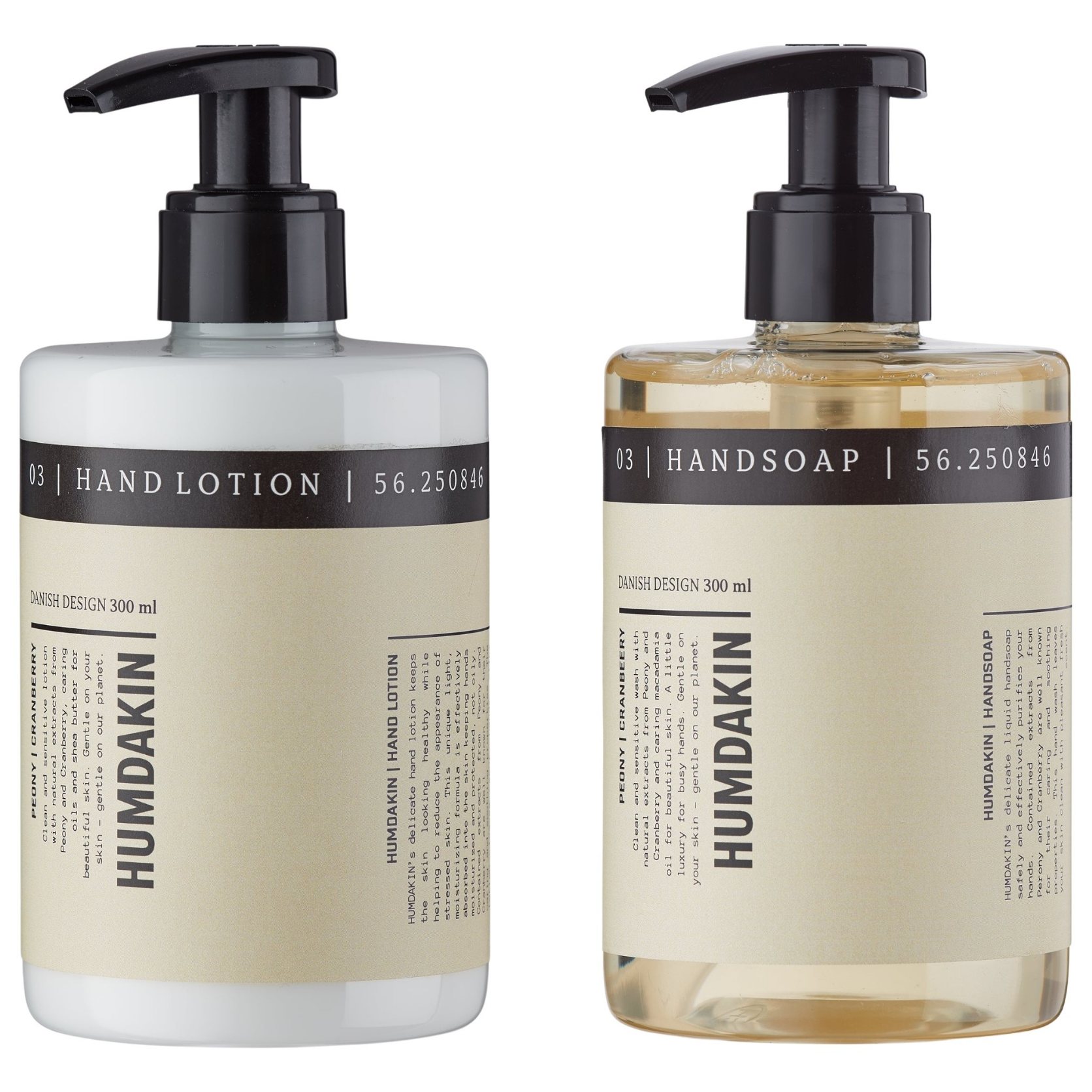 Handzeep PEONY & CRANBERRY 300 ml, met handlotion, Humdakin