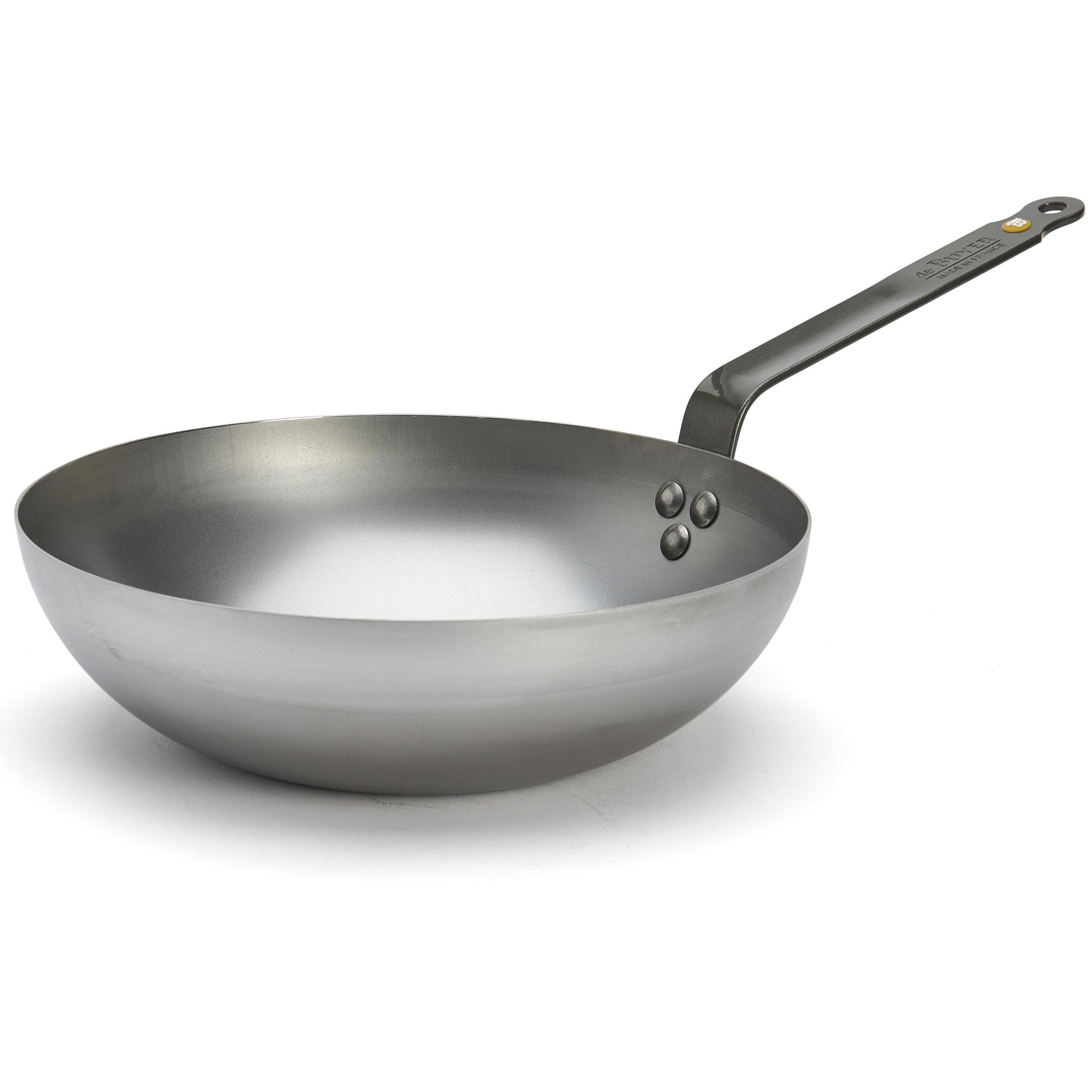 Wok MINERAL B 28 cm, zilver, staal, de Buyer