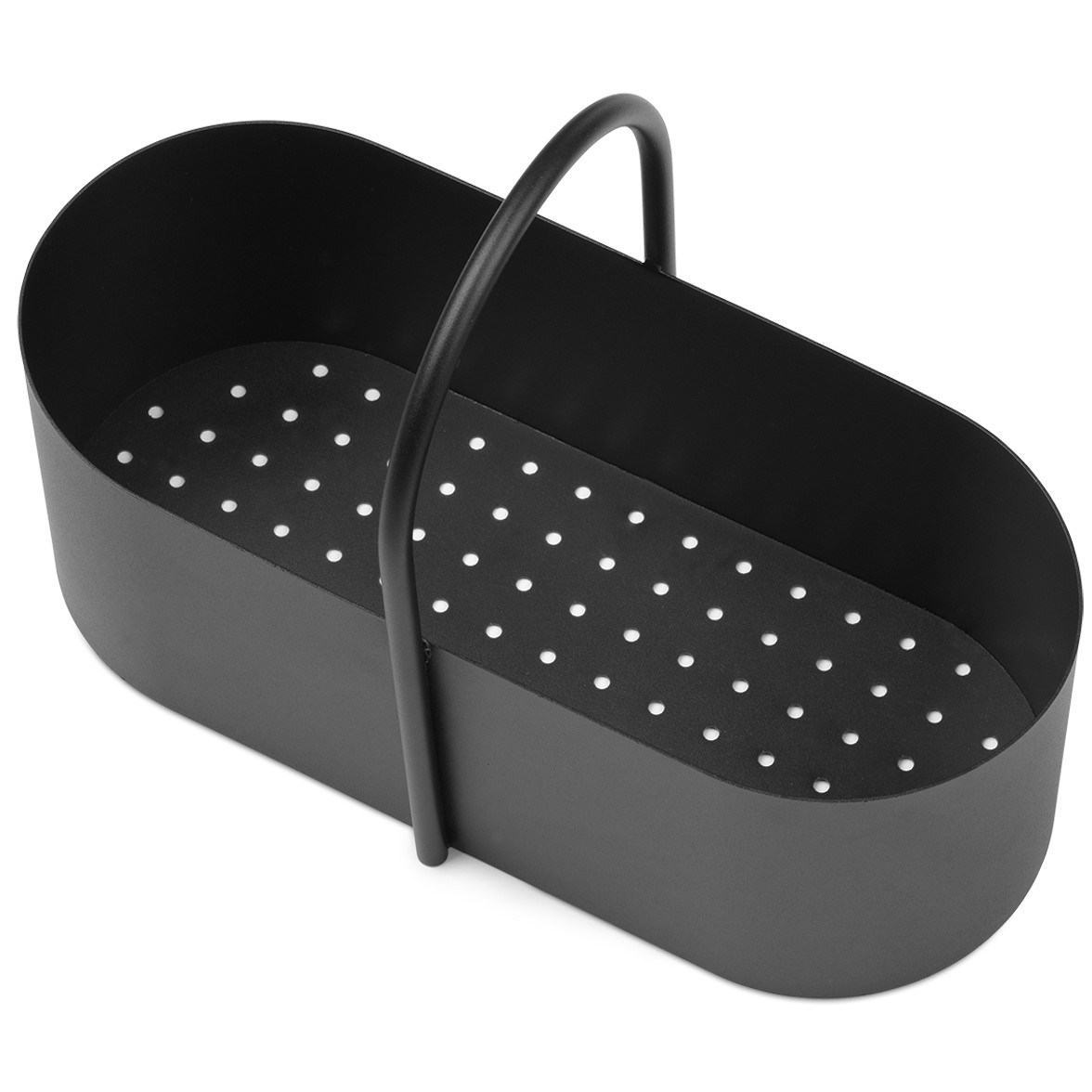 Opbergbak GRIB 35 cm, zwart, ijzer, stevig LIVING