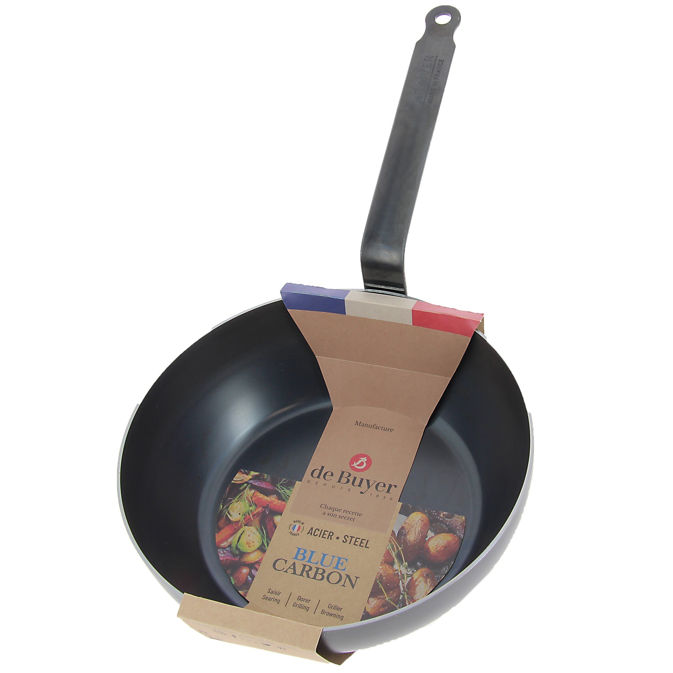 Sauteerpan BLUE CARBON 28 cm, blauw staal, de Buyer