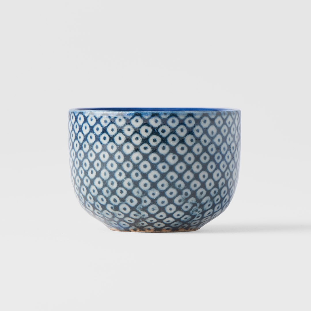 Sake-kopje SHIBORI 30 ml, blauw, keramiek, MIJ