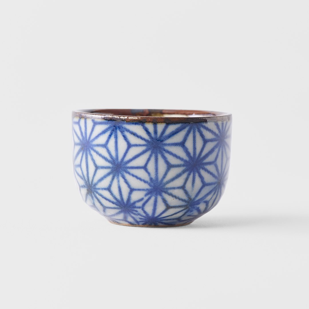 Sake-kopje STARBURST 30 ml, blauw, keramiek, MIJ
