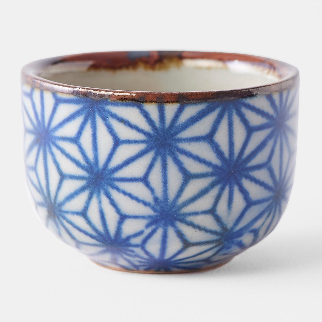 Sake-kopje STARBURST 30 ml, blauw, keramiek, MIJ