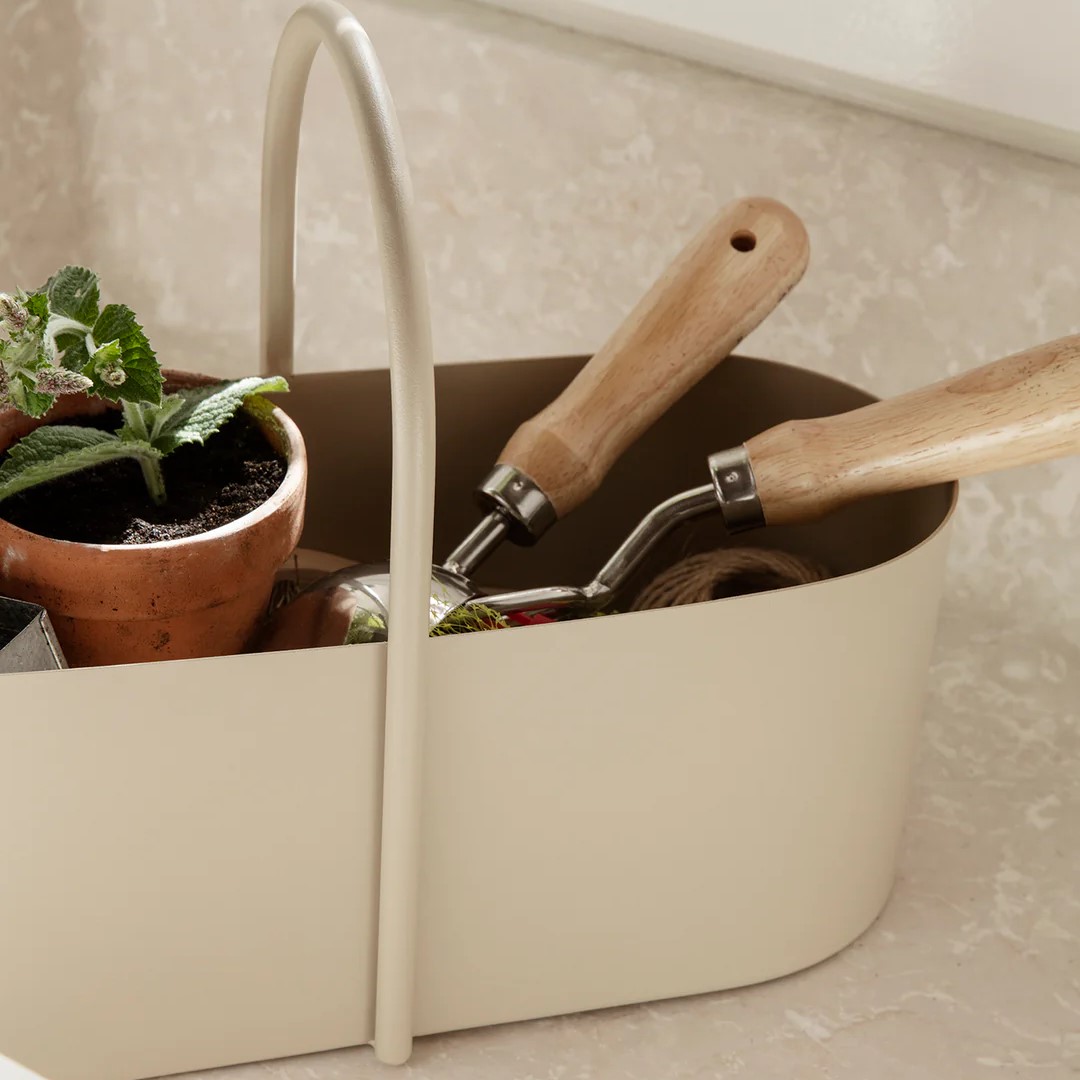 Opbergbak GRIB 35 cm, kasjmier, ijzer, stevig LIVING