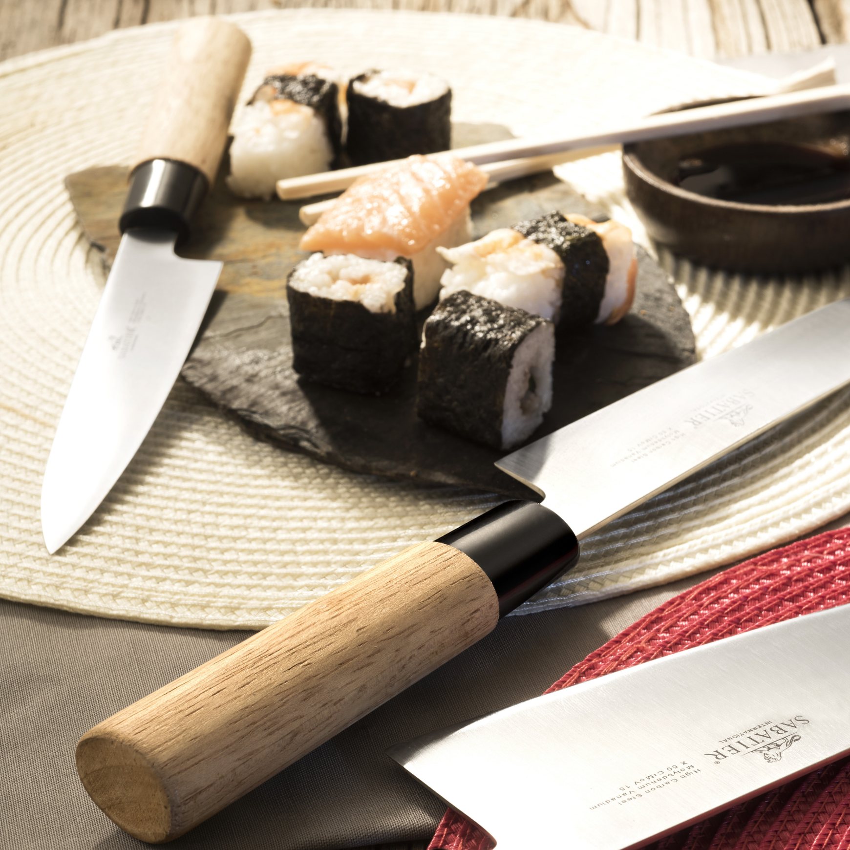 Japans mes SHOTOH 13 cm, bruin, Lion Sabatier