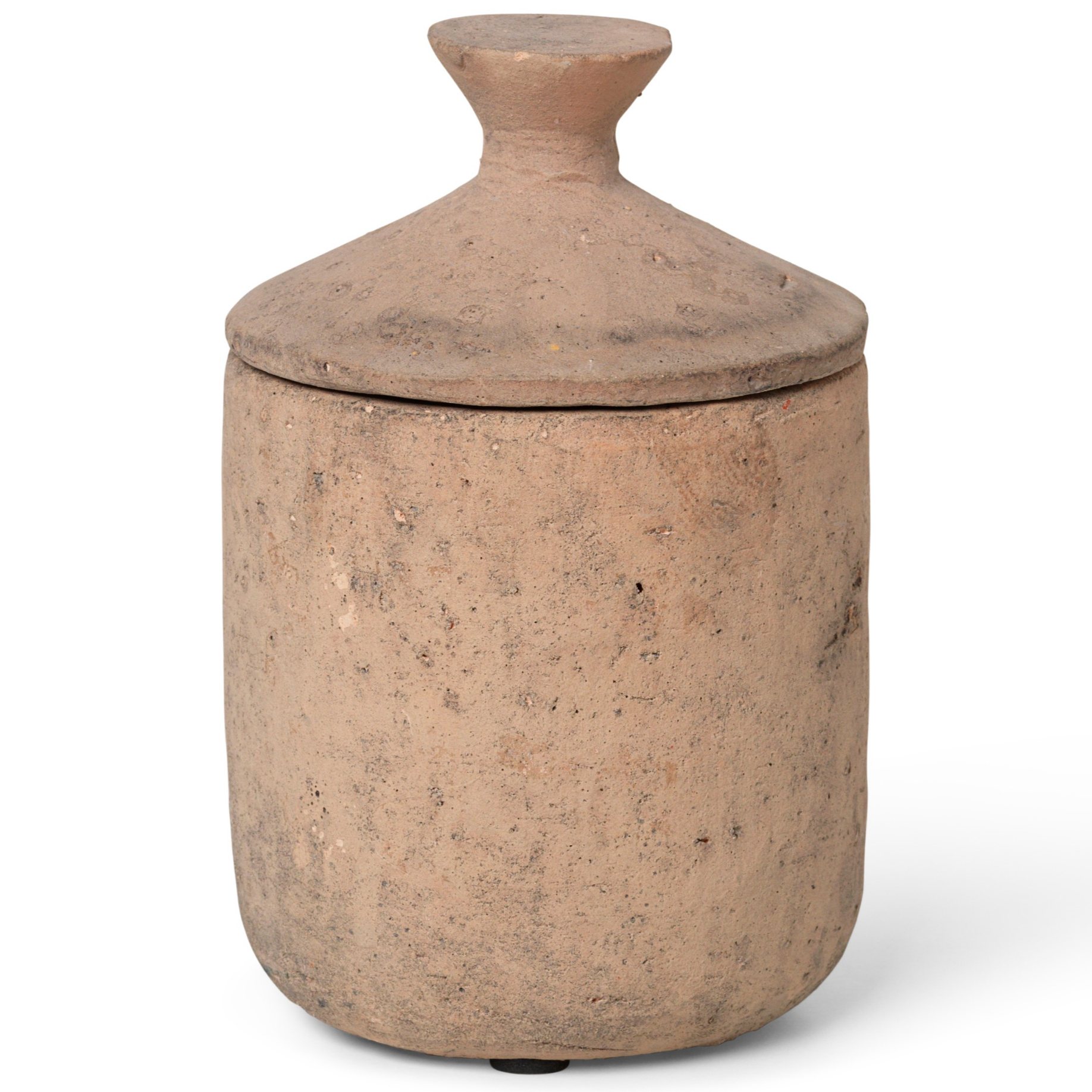 Geurkaars URA PALE SIENNA 13 cm, bruin, aardewerk, stevig LIVING