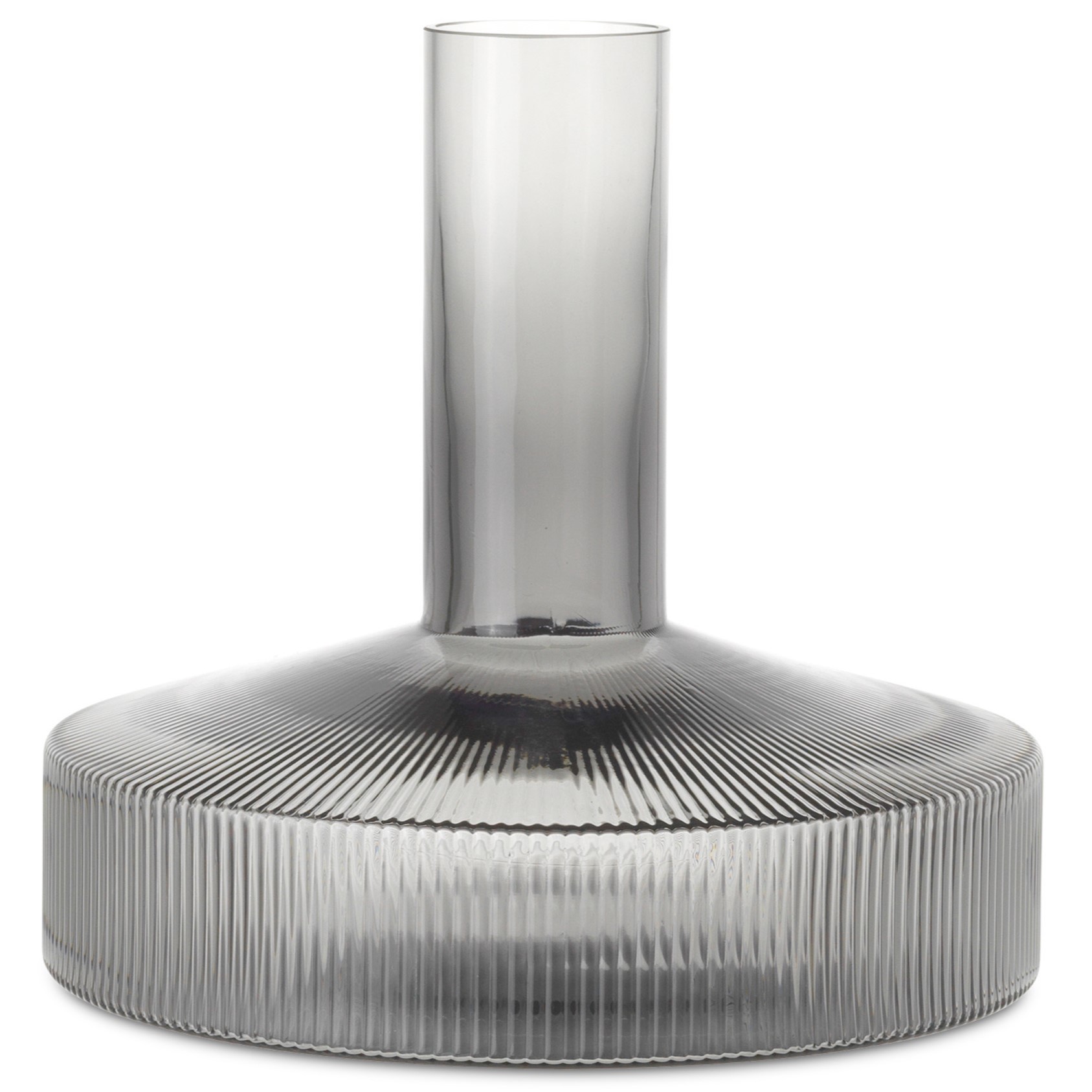 Decanteerkaraf RIPPLE 1,7 l, grijs, glas, ferm LIVING