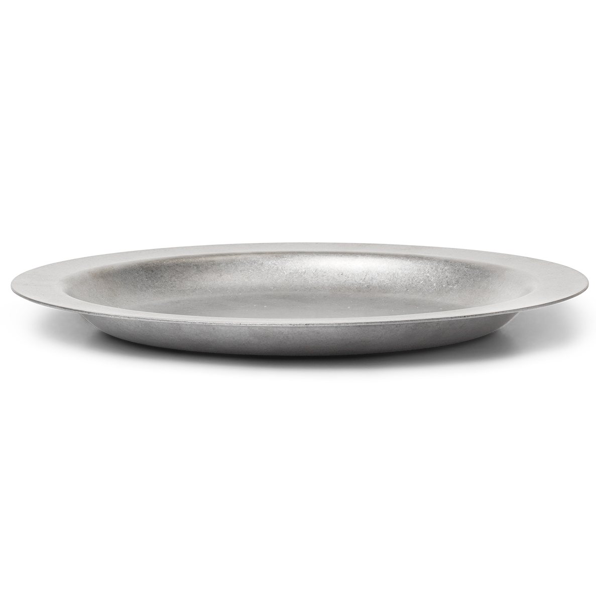 Dineerbord GETUMBELD 20 cm, zilver, roestvrij staal, stevig LIVING